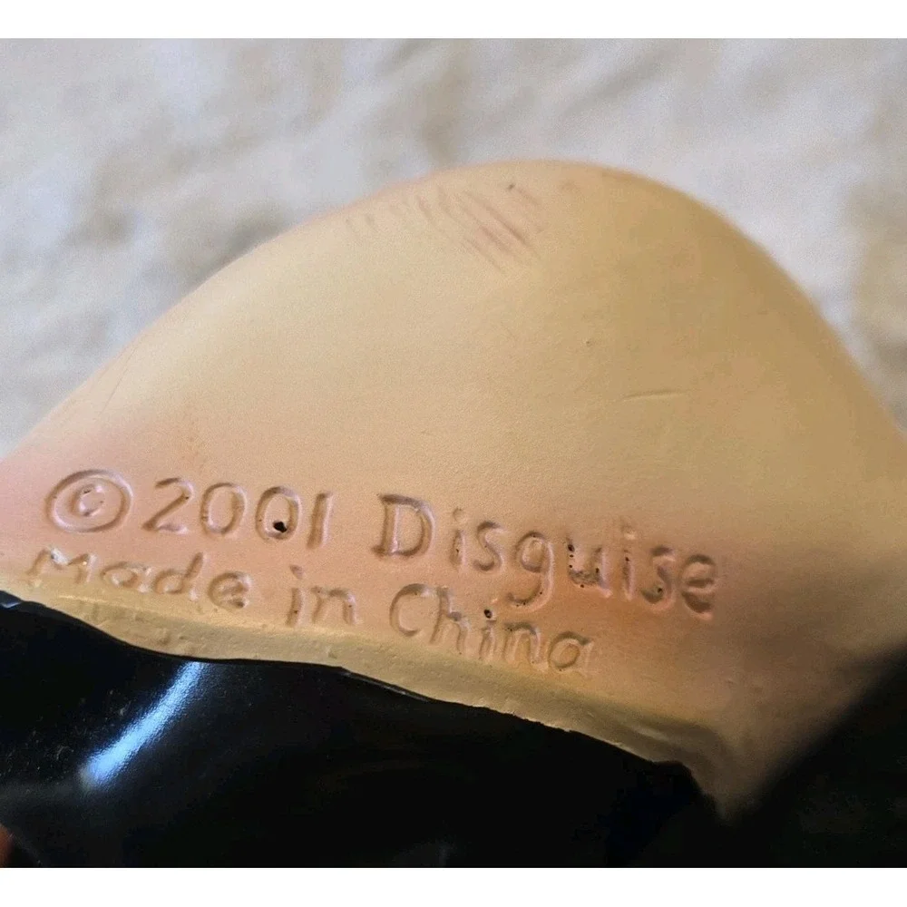 Vintage 2001 Disguise Inc Vinyl Burglar Mask Green Beanie Creepy Funny Prop